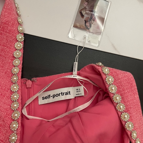 Self-Portrait Crystal-embellished tweed minidress - Picture 5 of 9